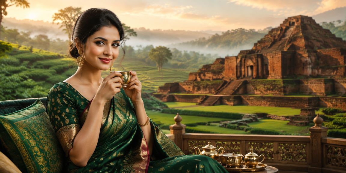 বাংলাদেশের চা বাগানে ভিআইপি বোনাস উপভোগের দৃশ্য