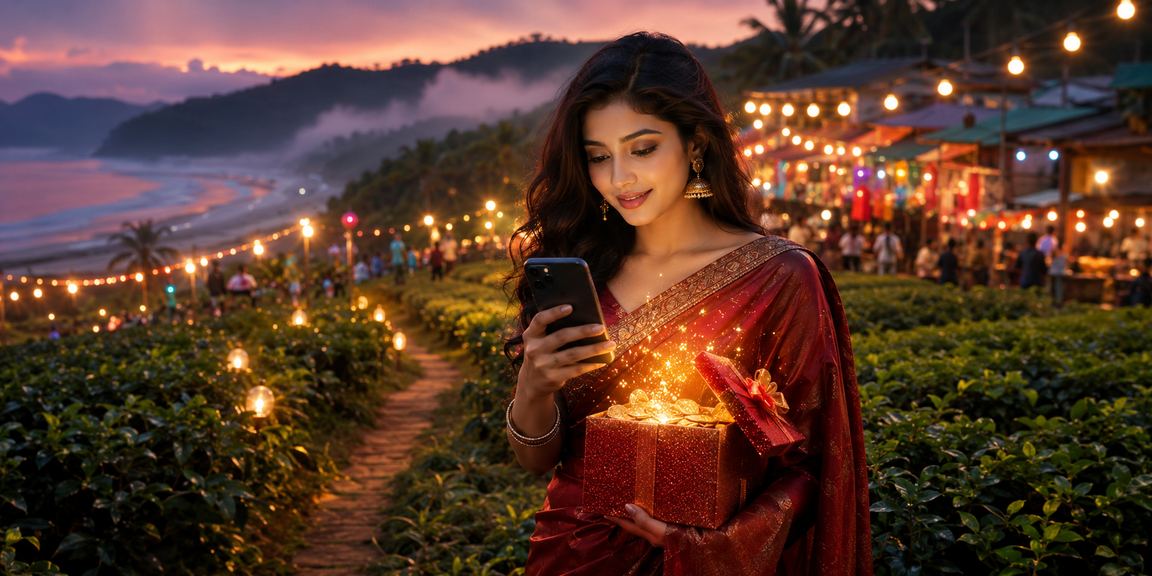 কক্সবাজারে চা বাগানের পাশে মোবাইলে jeta ফিশিং গেম খেলছেন একজন ব্যবহারকারী